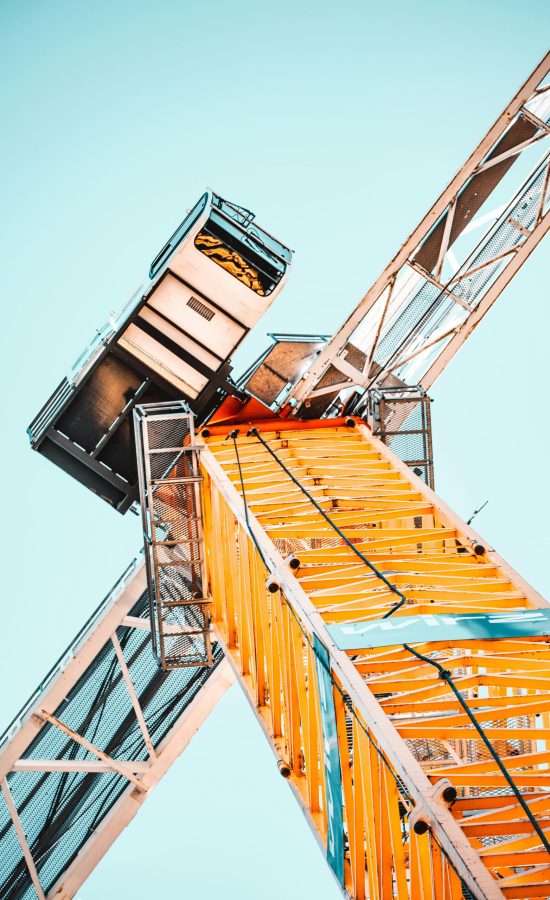 ezra's crane fleet - tower crane view from below